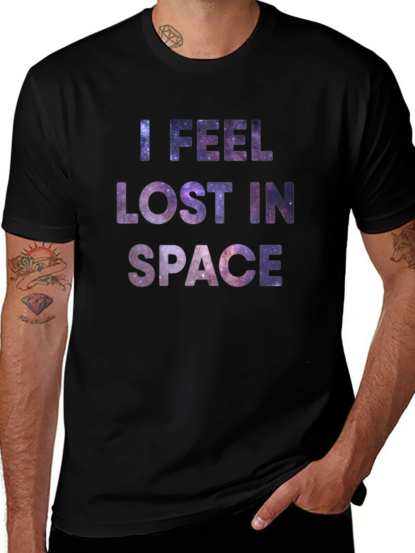 Lost in Space Graphic Tee - Mens Black T-Shirt