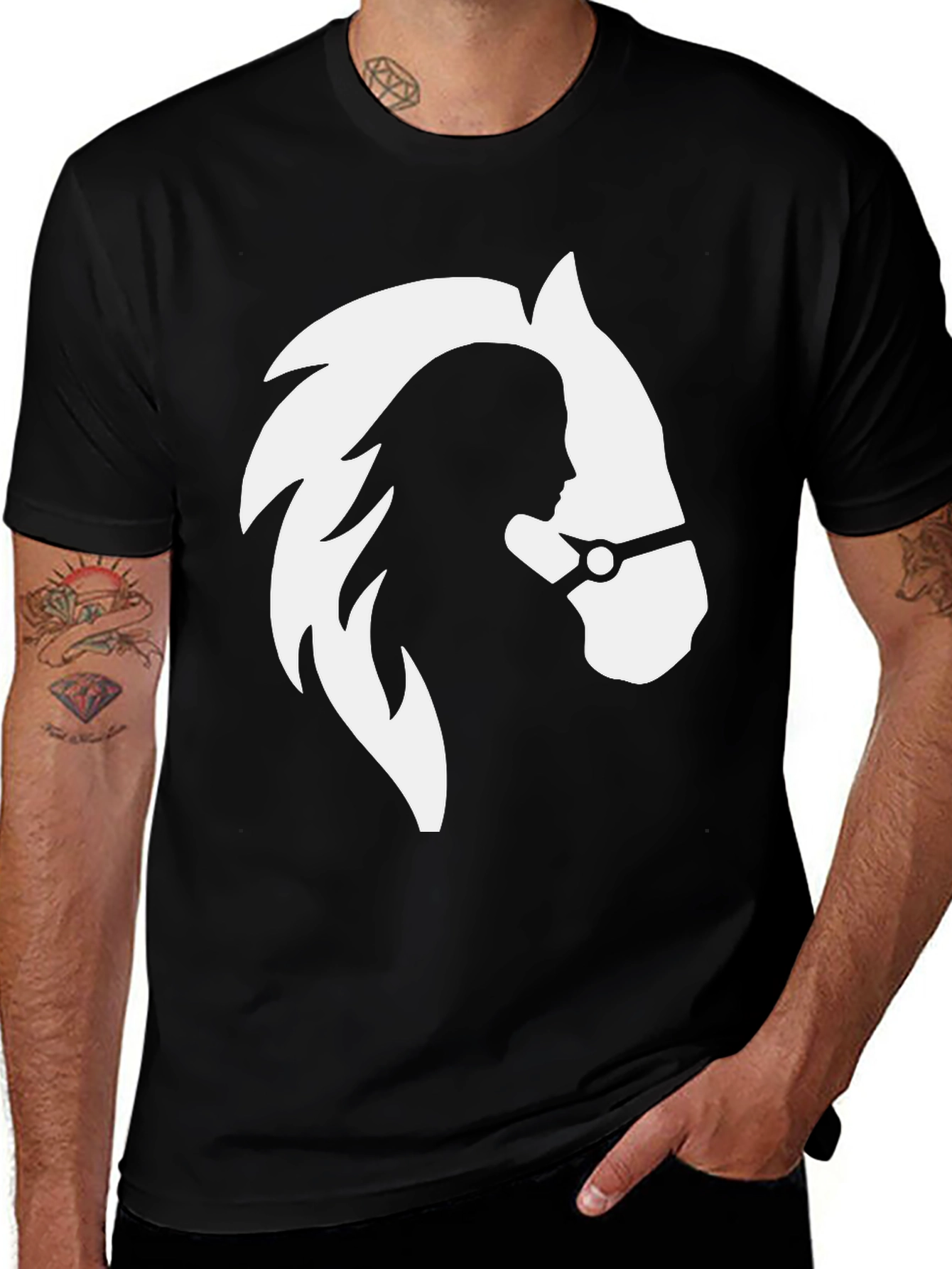 Equine Silhouette Graphic Tee - Stylish Unisex T-Shirt