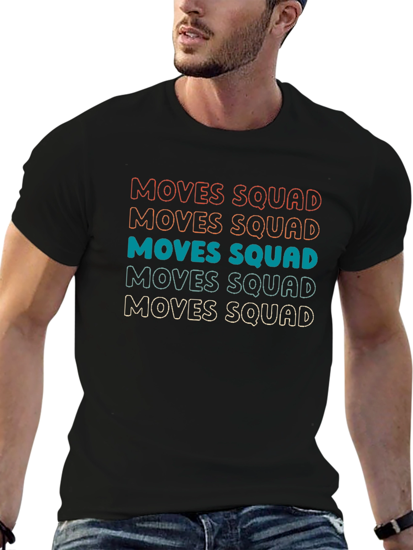 Retro Moves Squad Graphic Tee - Black