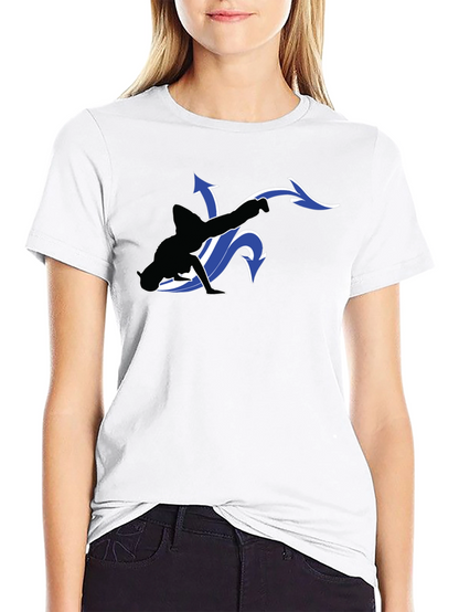 Cool Black T-Shirt with Dancer Graphic