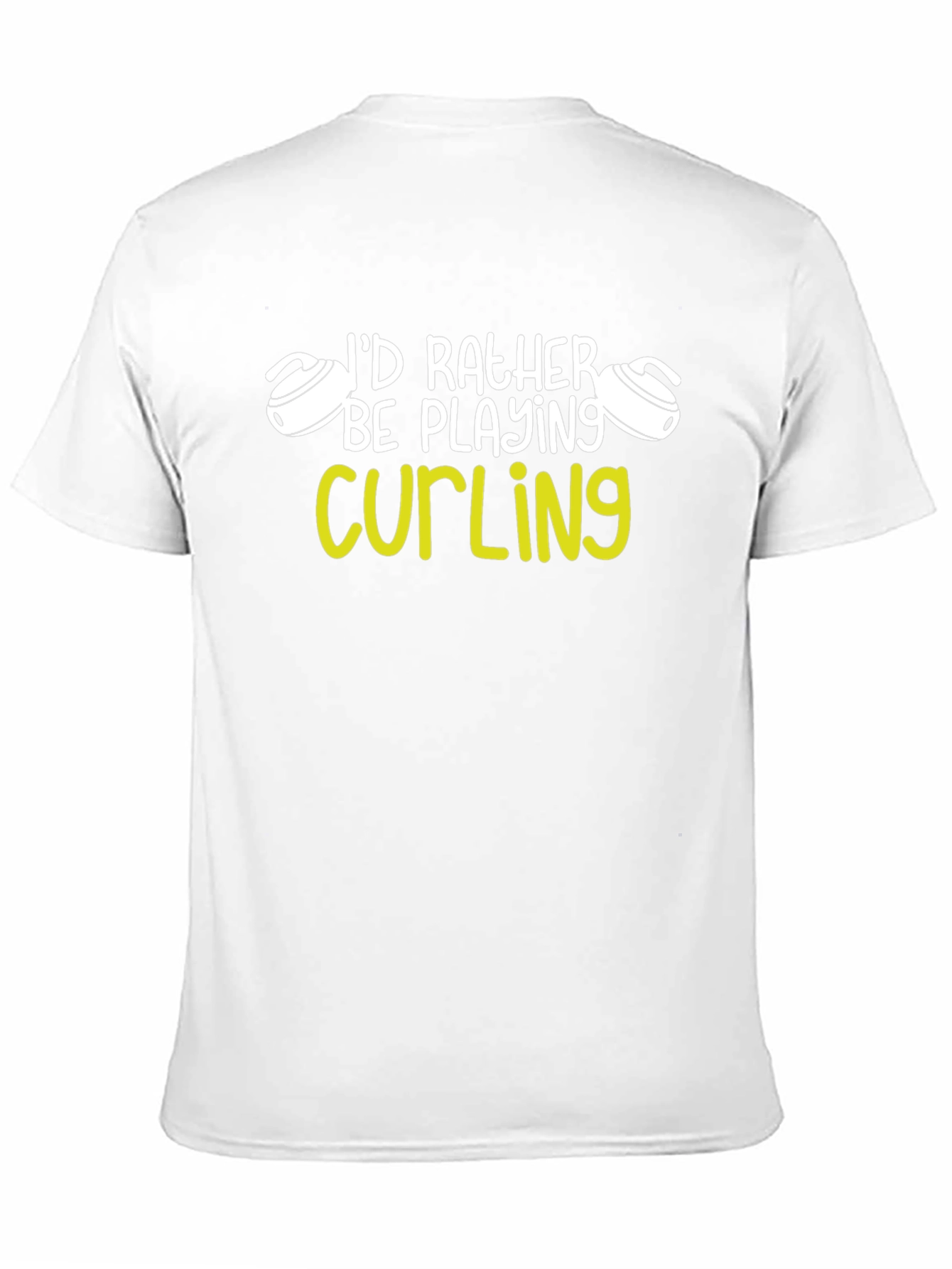 Curling Player Graphic Tee - Id Rather Be Curling