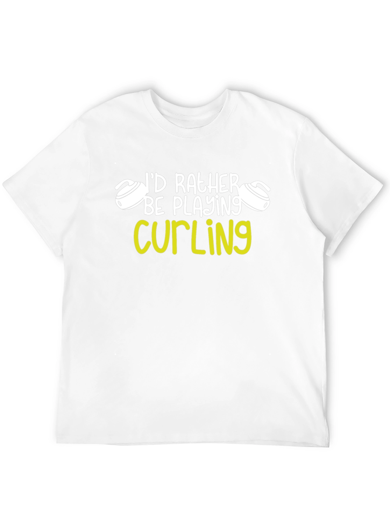 Curling Player Graphic Tee - Id Rather Be Curling