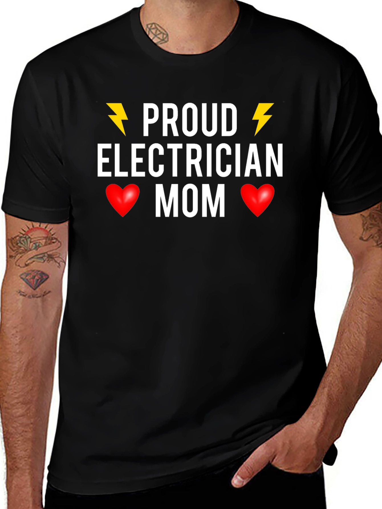 Proud Electrician Mom T-Shirt - Novelty Gift