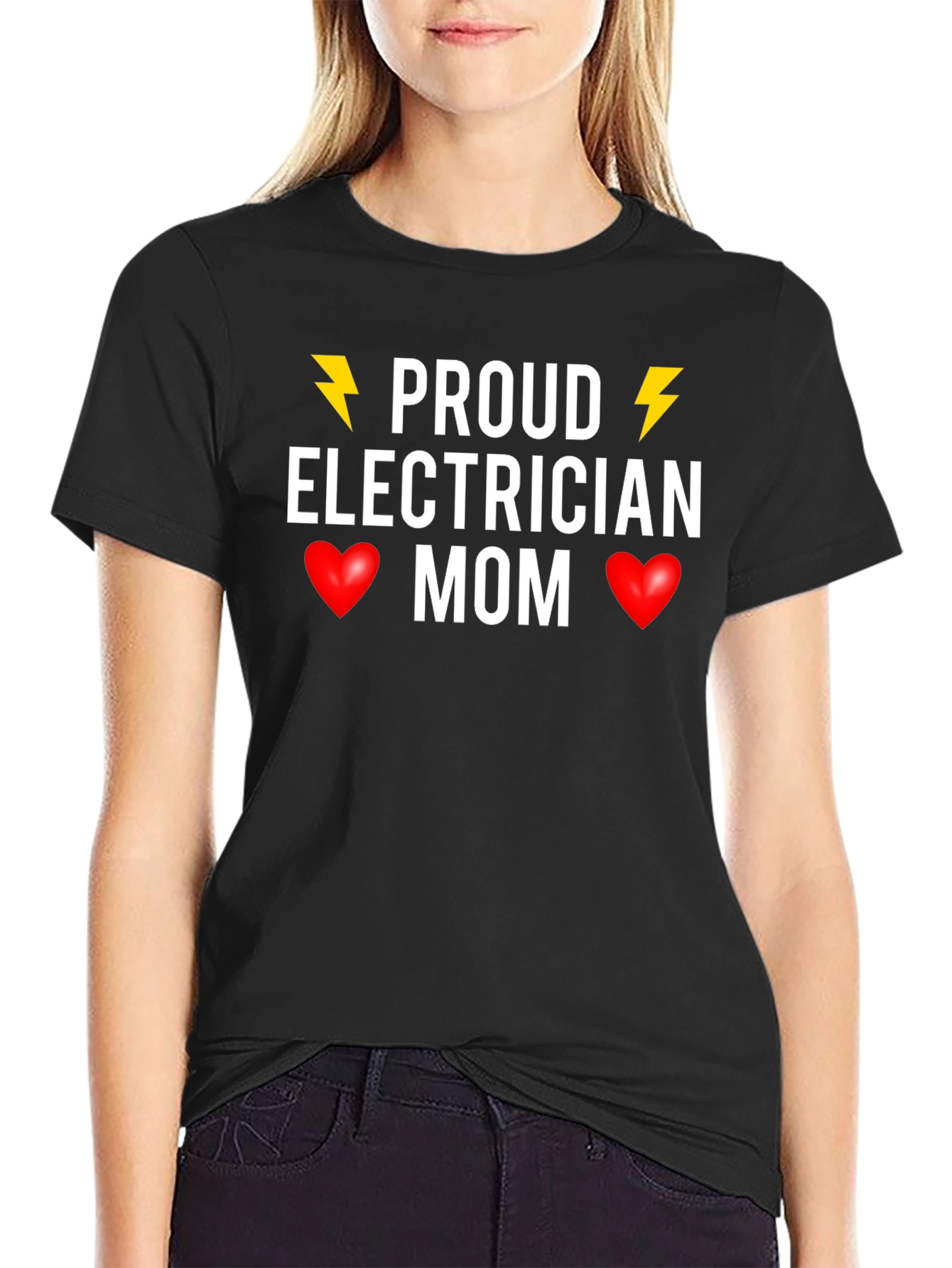 Proud Electrician Mom T-Shirt - Novelty Gift