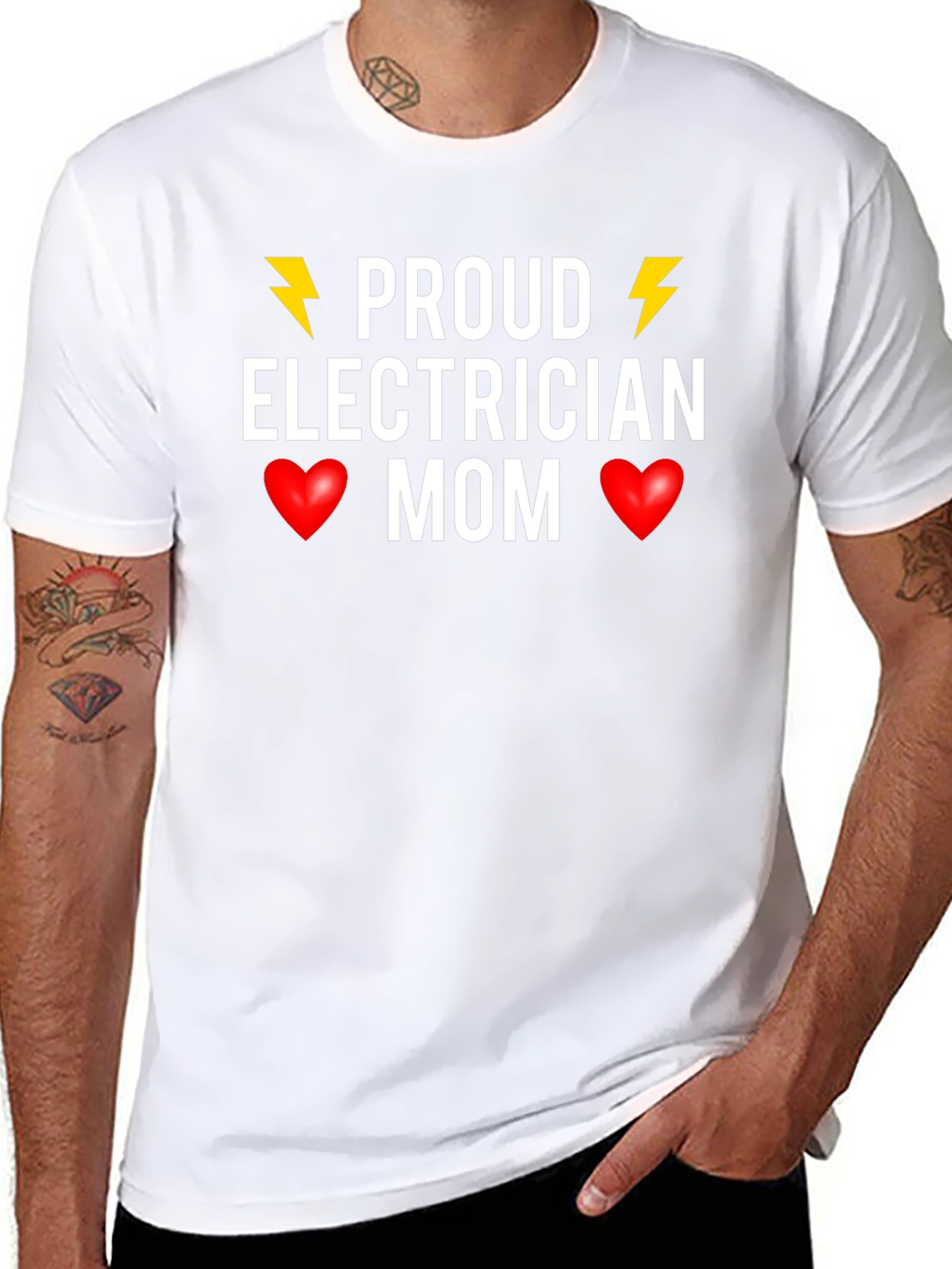 Proud Electrician Mom T-Shirt - Novelty Gift