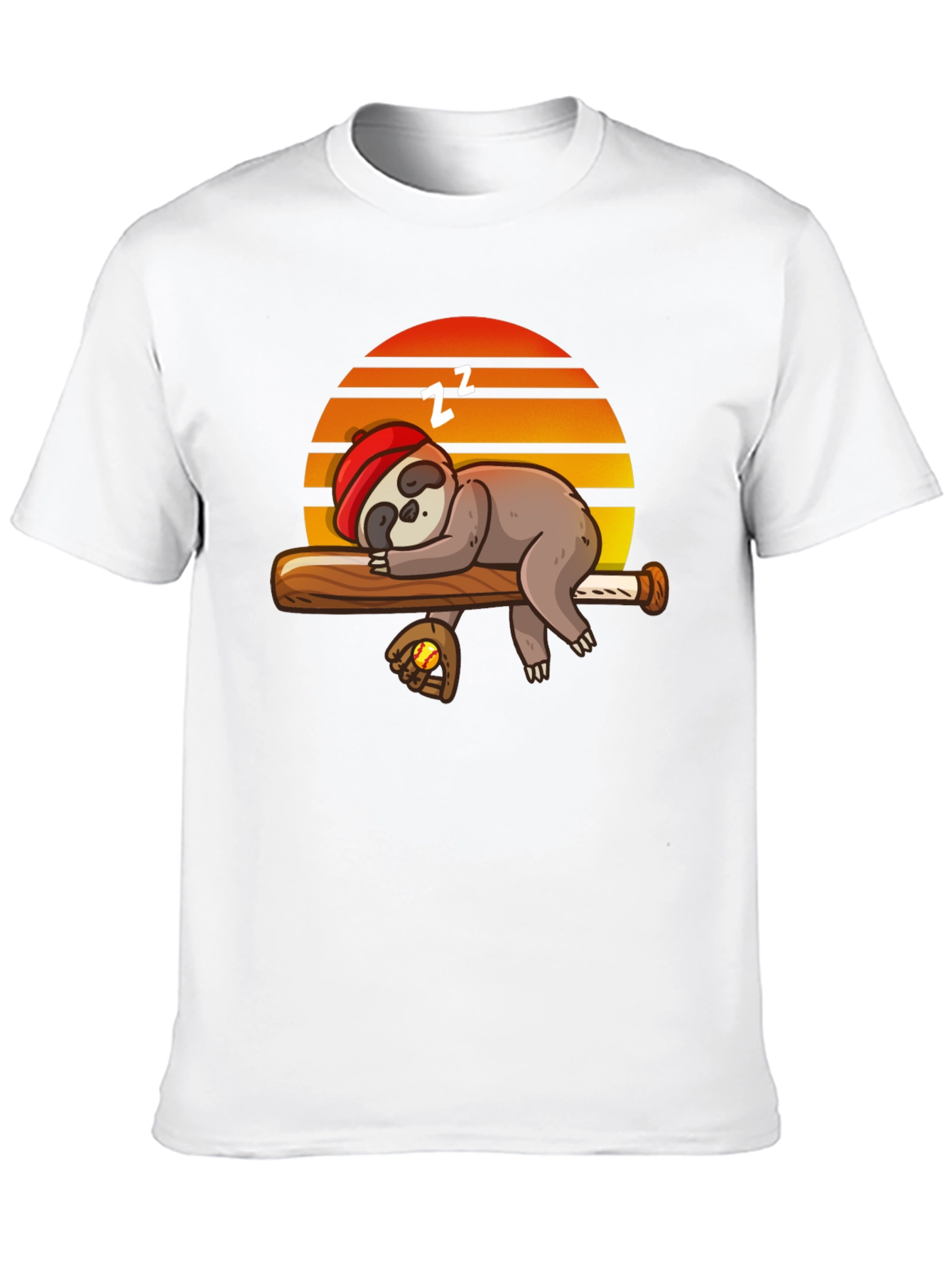 Sleeping Sloth Baseball T-Shirt