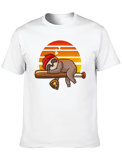 Sleeping Sloth Baseball T-Shirt