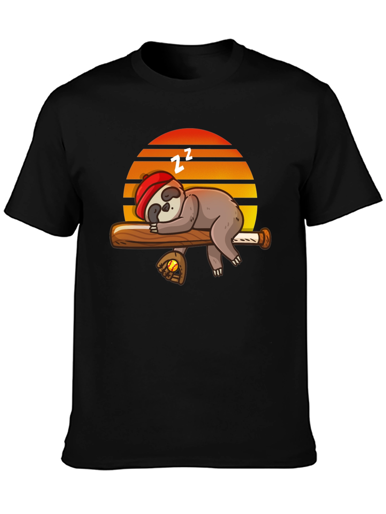 Sleeping Sloth Baseball T-Shirt