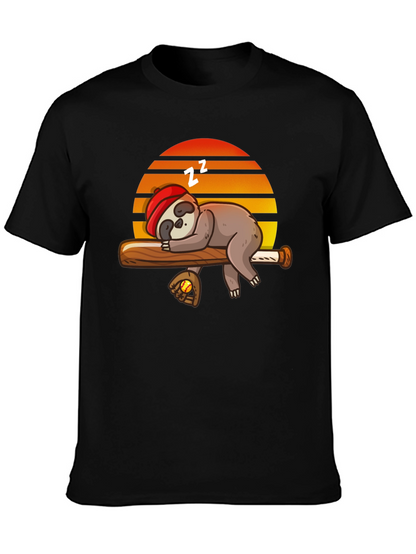Sleeping Sloth Baseball T-Shirt