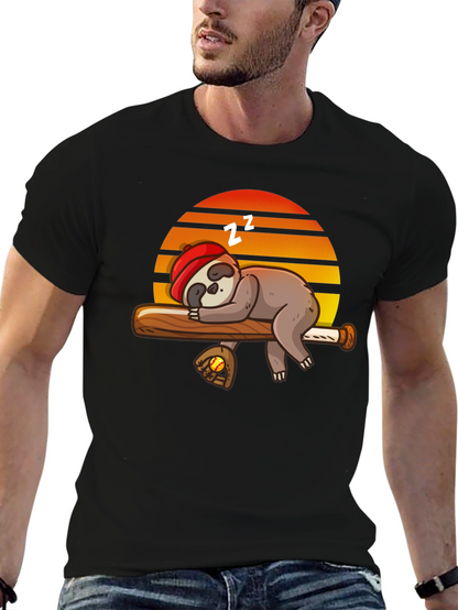 Sleeping Sloth Baseball T-Shirt