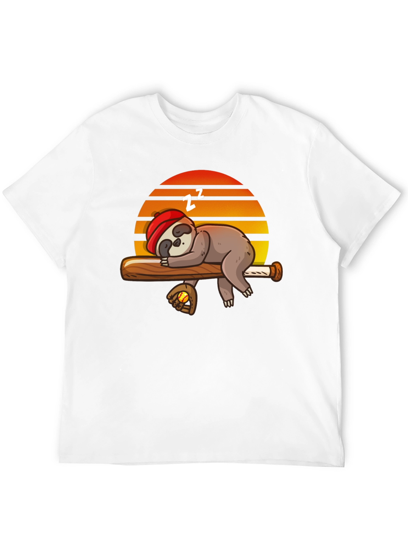 Sleeping Sloth Baseball T-Shirt