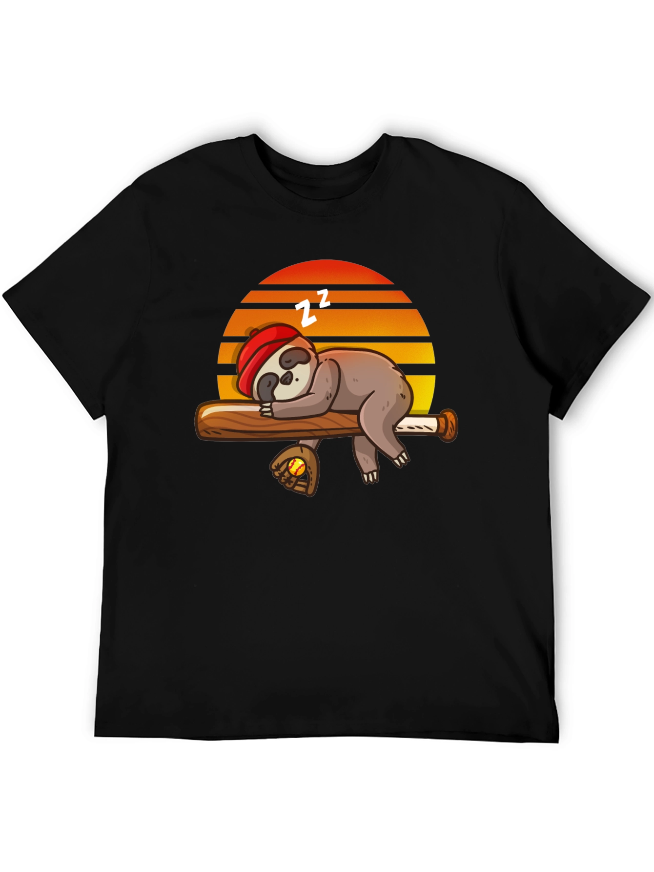 Sleeping Sloth Baseball T-Shirt