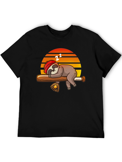 Sleeping Sloth Baseball T-Shirt