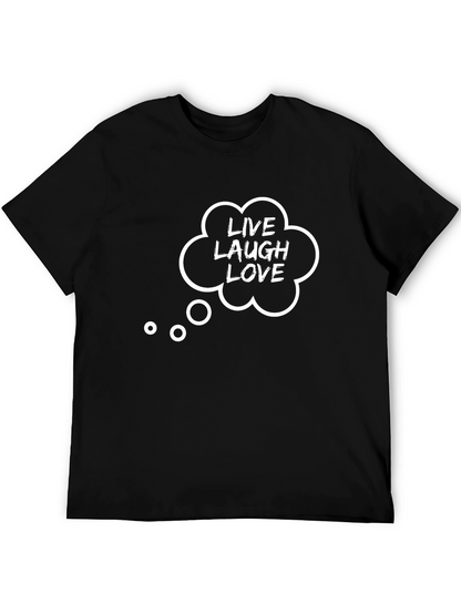 Live Laugh Love Graphic Tee - Black Cotton T-Shirt