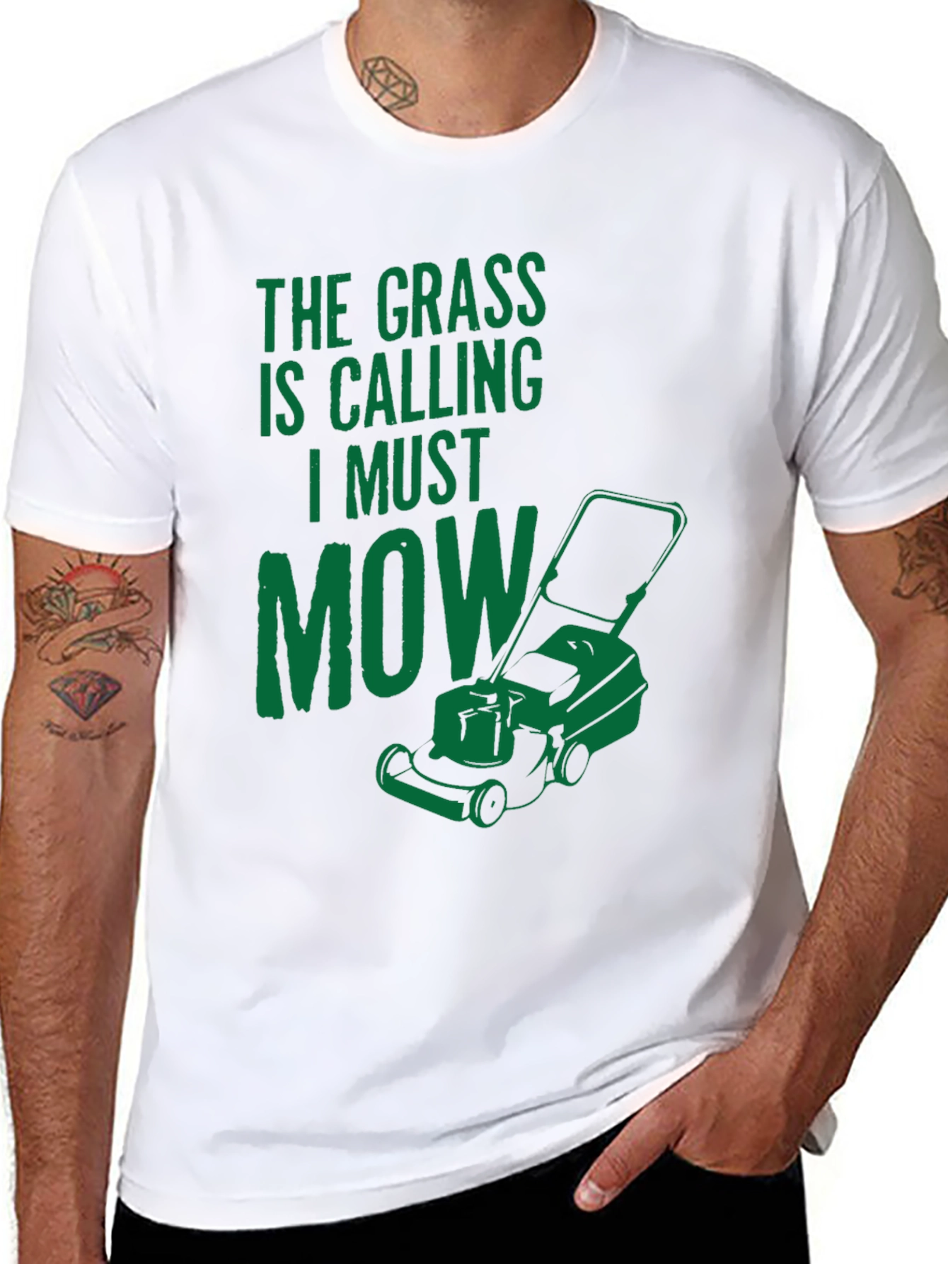 The Grass is Calling T-Shirt - Funny Mowing Tee