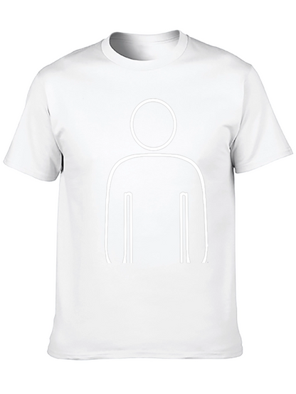 Minimalist Man Graphic Black T-Shirt