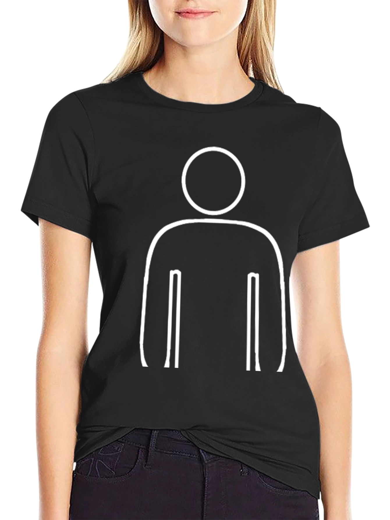 Minimalist Man Graphic Black T-Shirt