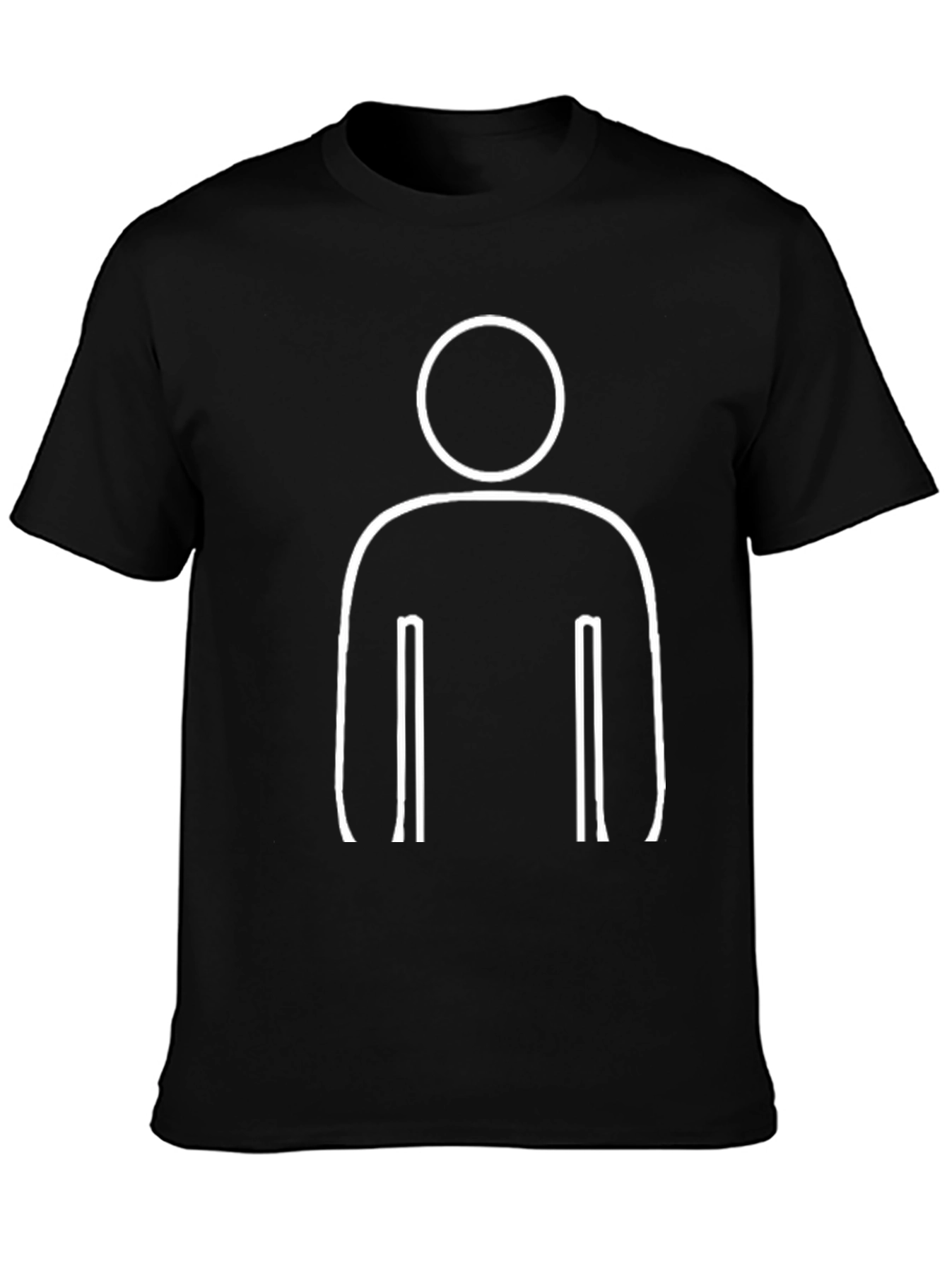 Minimalist Man Graphic Black T-Shirt