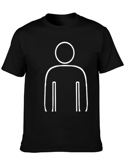 Minimalist Man Graphic Black T-Shirt