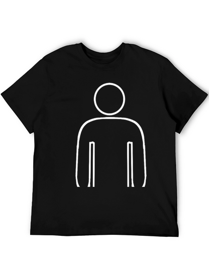 Minimalist Man Graphic Black T-Shirt