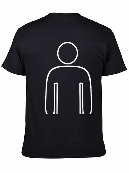 Minimalist Man Graphic Black T-Shirt