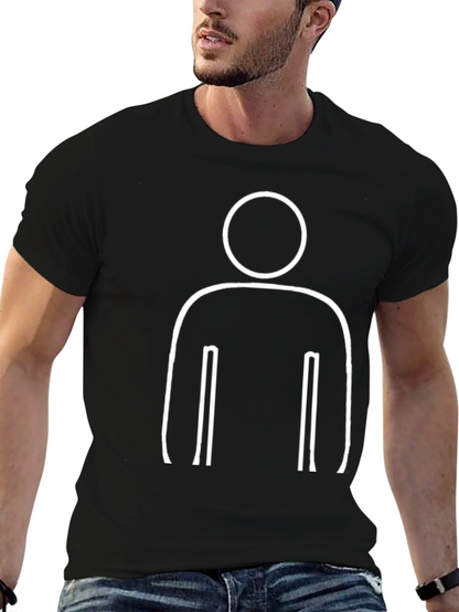 Minimalist Man Graphic Black T-Shirt