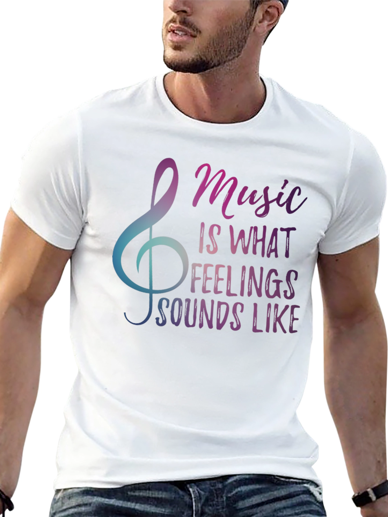 Music is What Feelings Sound Like Graphic Tee