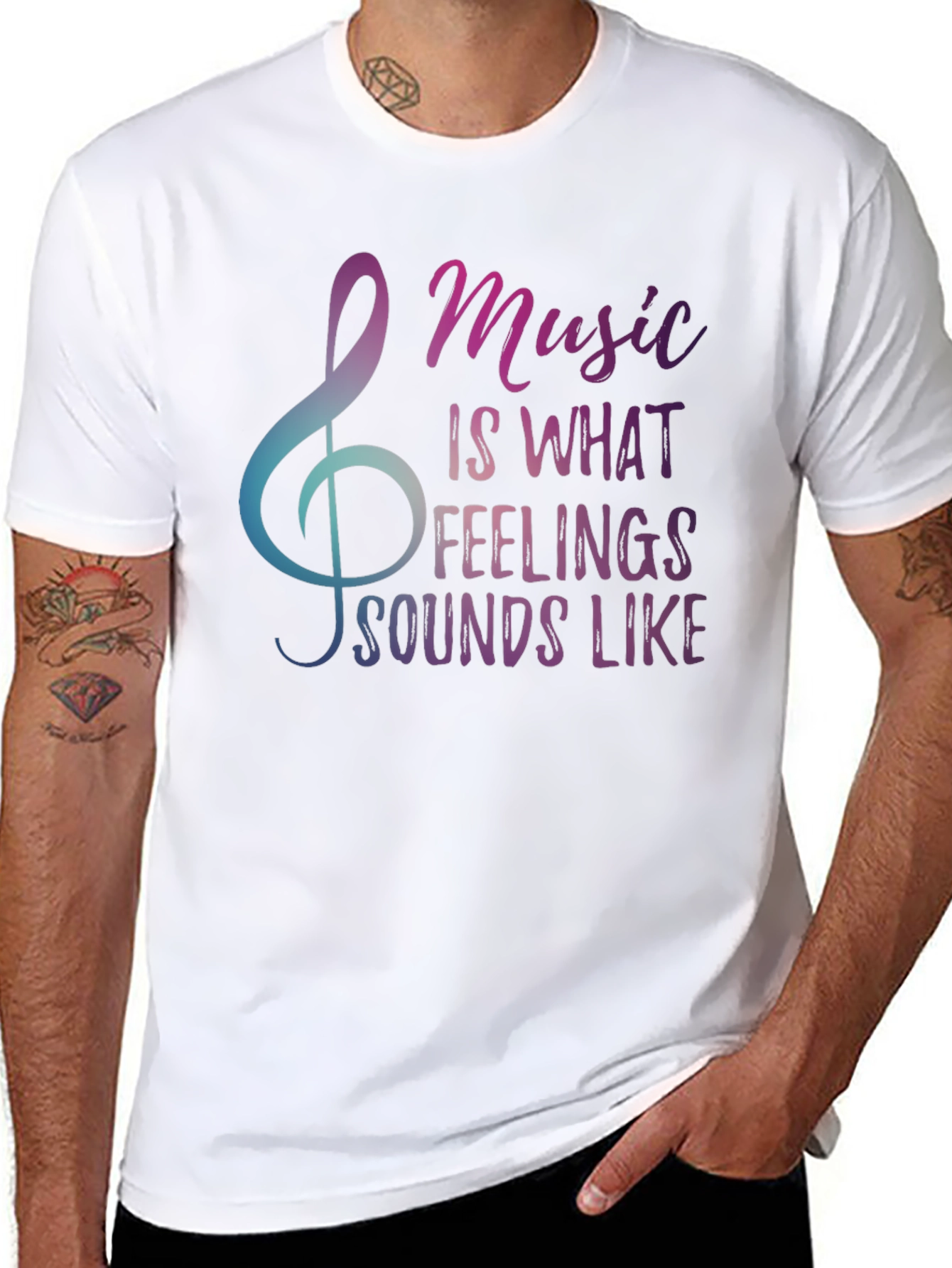 Music is What Feelings Sound Like Graphic Tee