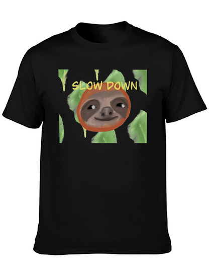 Slow Down Sloth T-Shirt - Relaxed Style