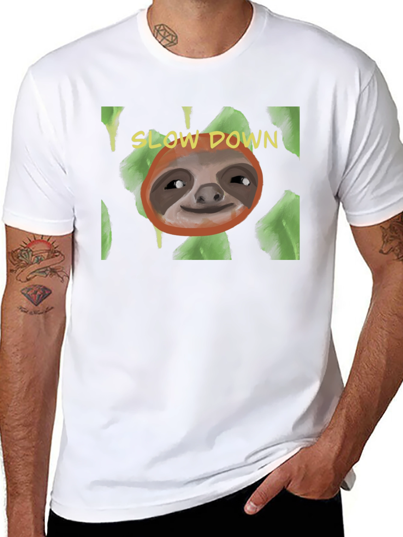 Slow Down Sloth T-Shirt - Relaxed Style