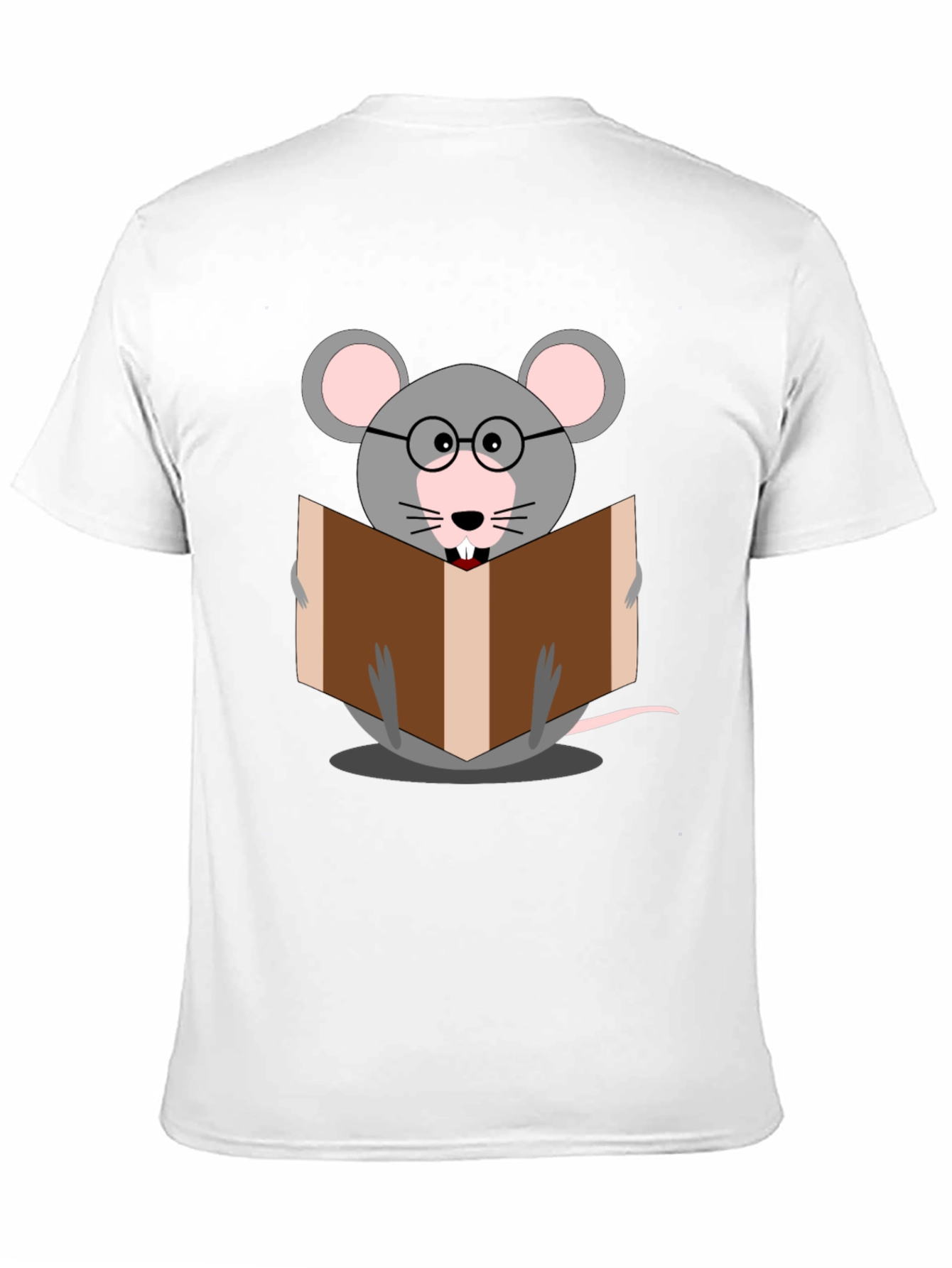 Bookworm Mouse Graphic Tee - Read in Style
