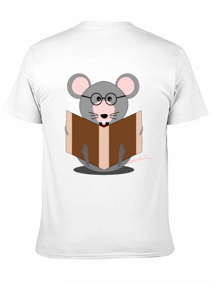 Bookworm Mouse Graphic Tee - Read in Style