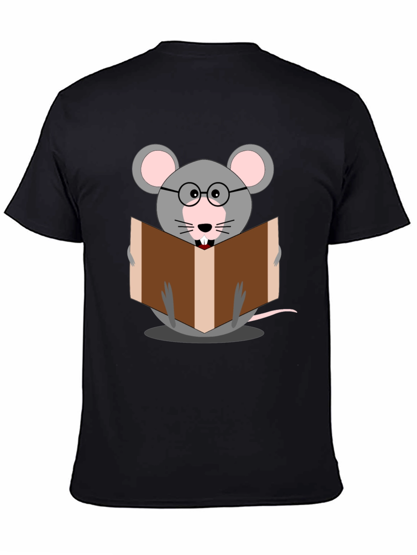 Bookworm Mouse Graphic Tee - Read in Style