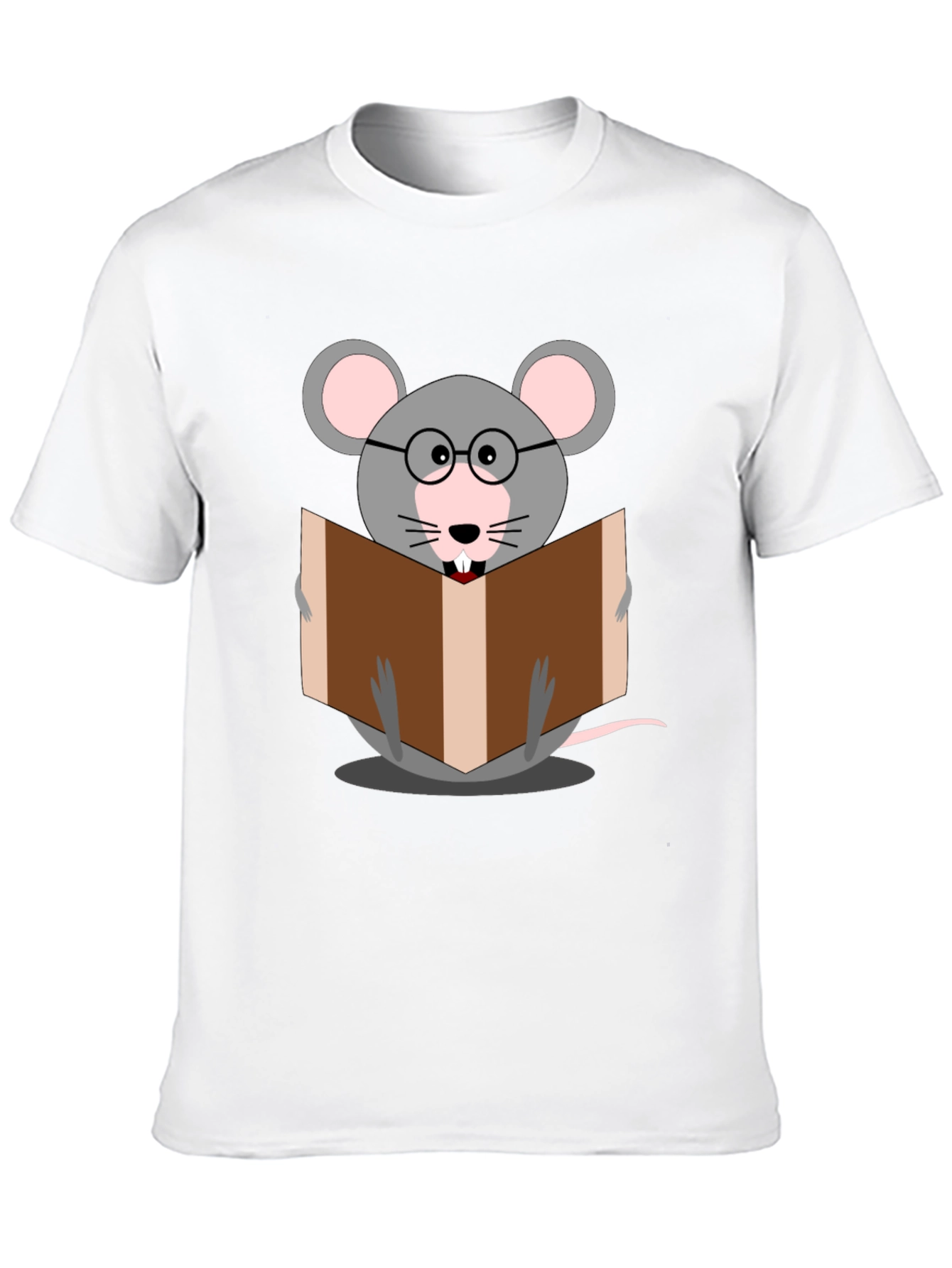 Bookworm Mouse Graphic Tee - Read in Style