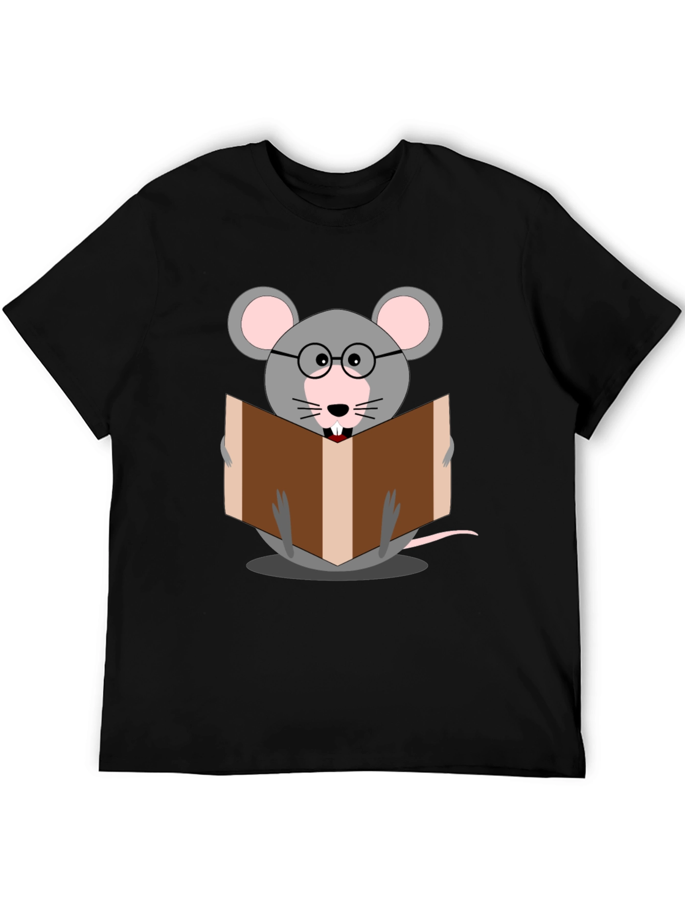 Bookworm Mouse Graphic Tee - Read in Style