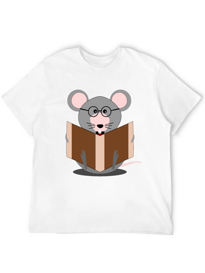 Bookworm Mouse Graphic Tee - Read in Style