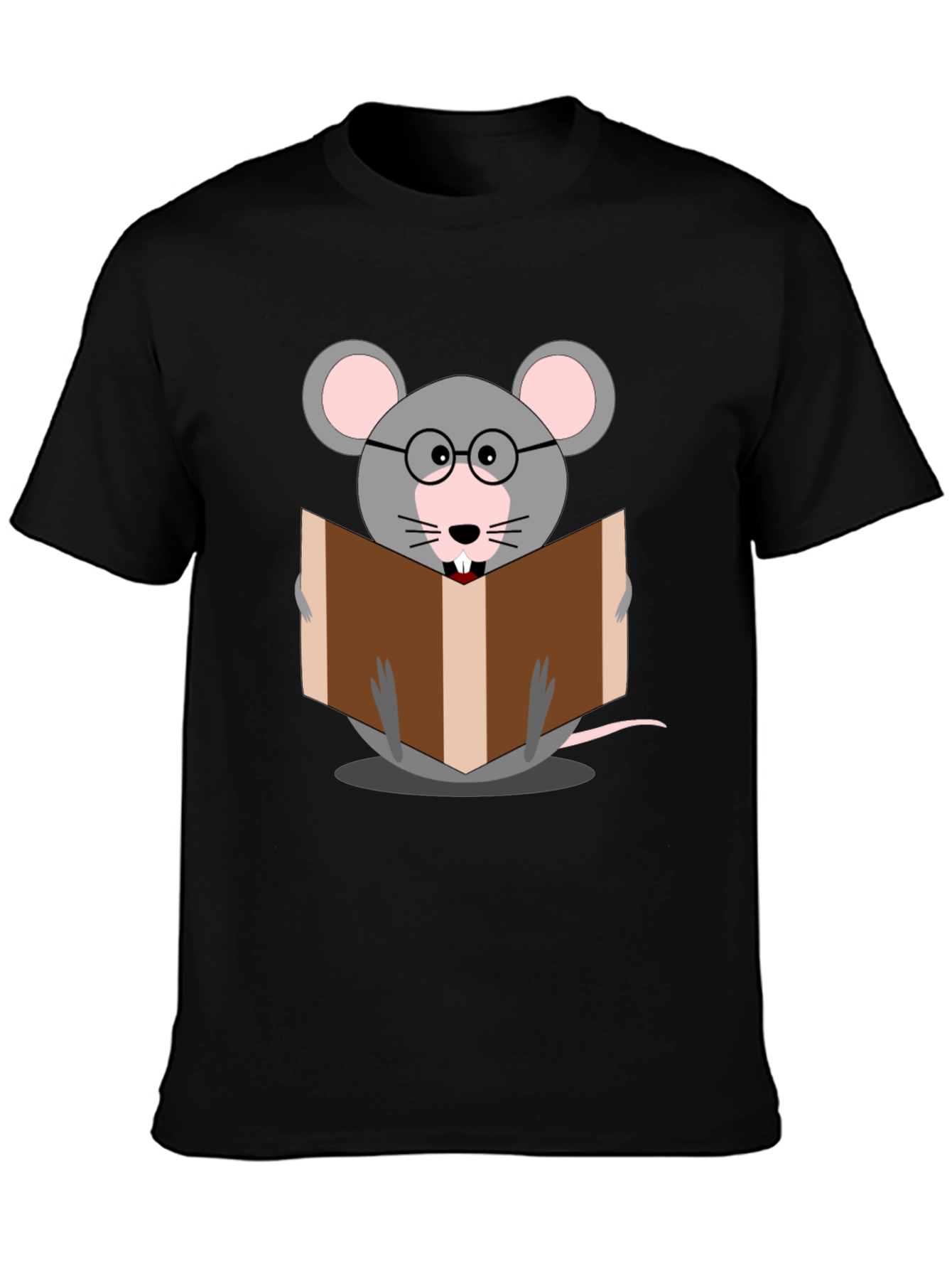 Bookworm Mouse Graphic Tee - Read in Style