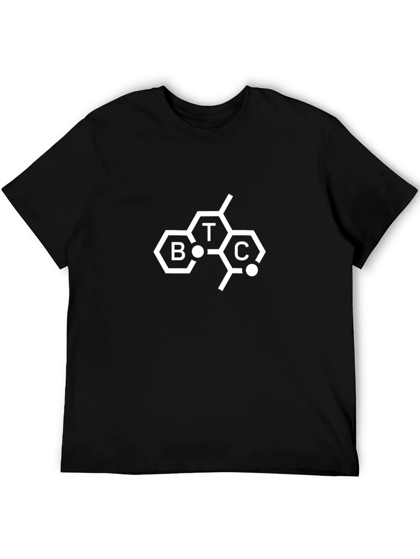BTC Molecule Graphic T-Shirt - Black