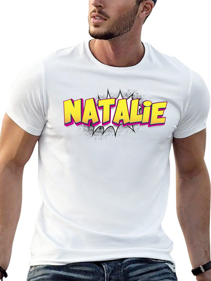 Natalie Comic Book Style Custom T-Shirt