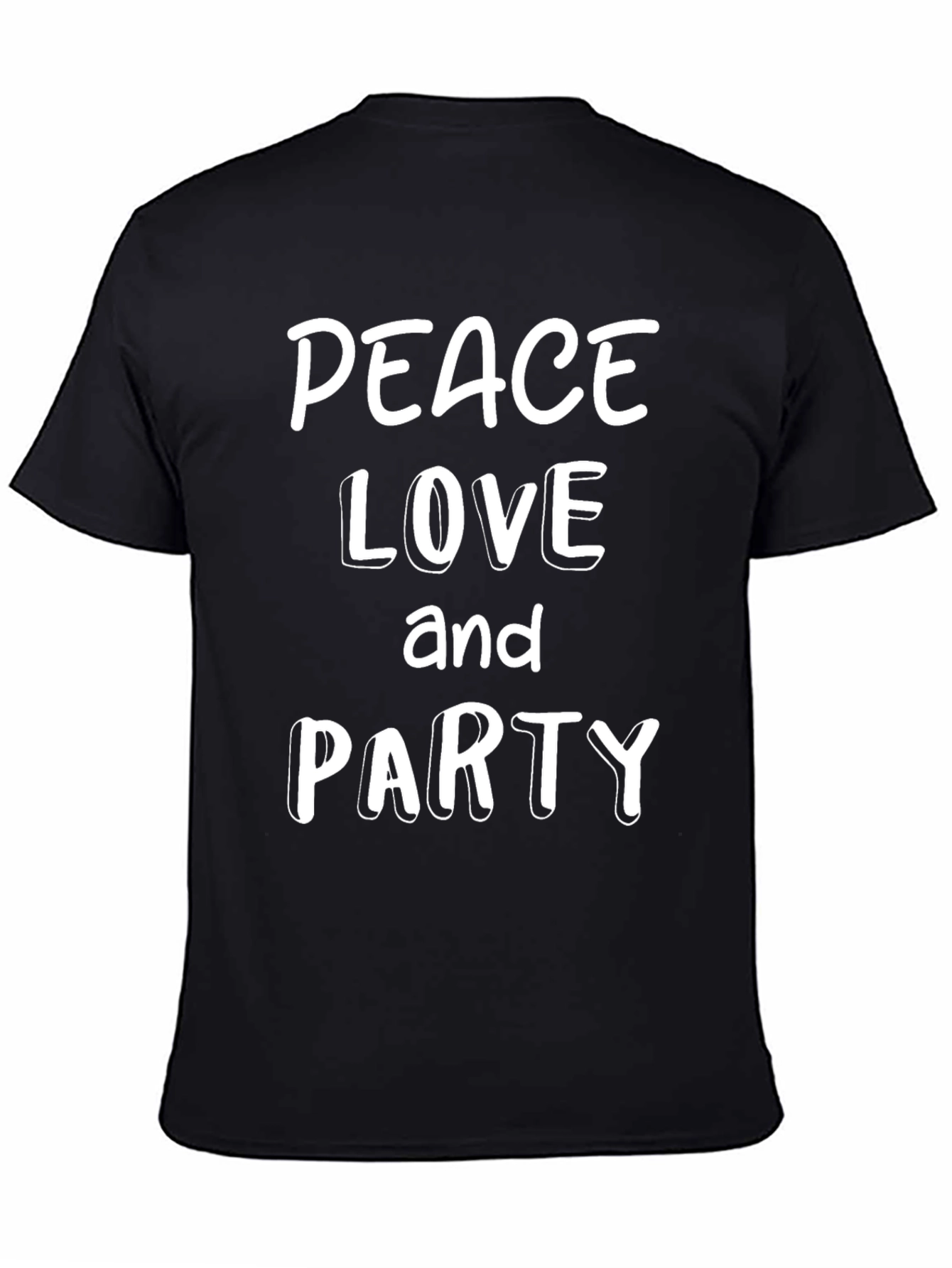 Peace Love and Party Graphic T-Shirt