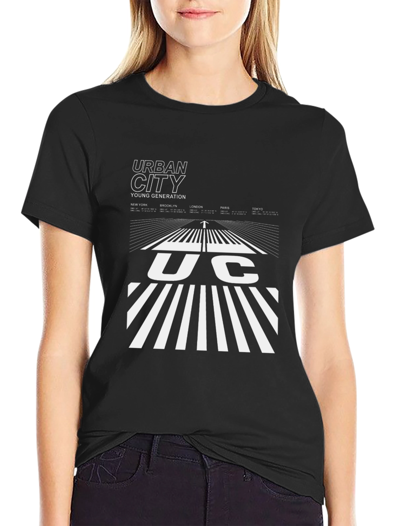 Urban City Graphic Tee - Black Cotton Blend