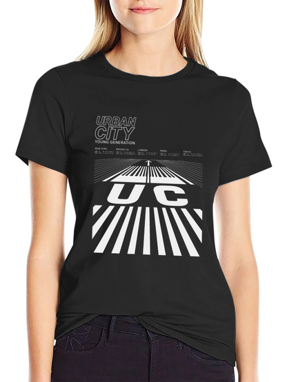 Urban City Graphic Tee - Black Cotton Blend