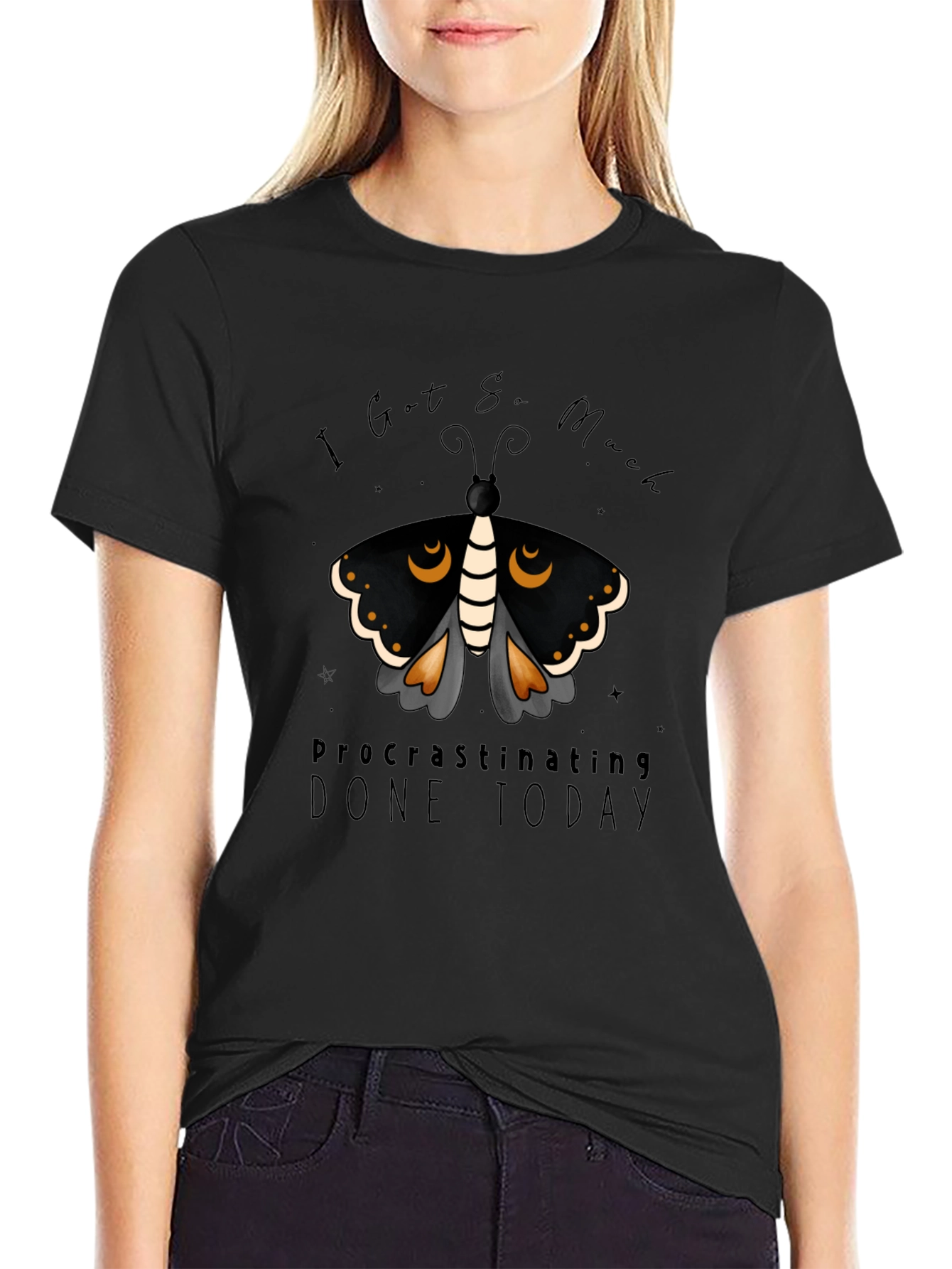 Procrastinating Moth Graphic Tee