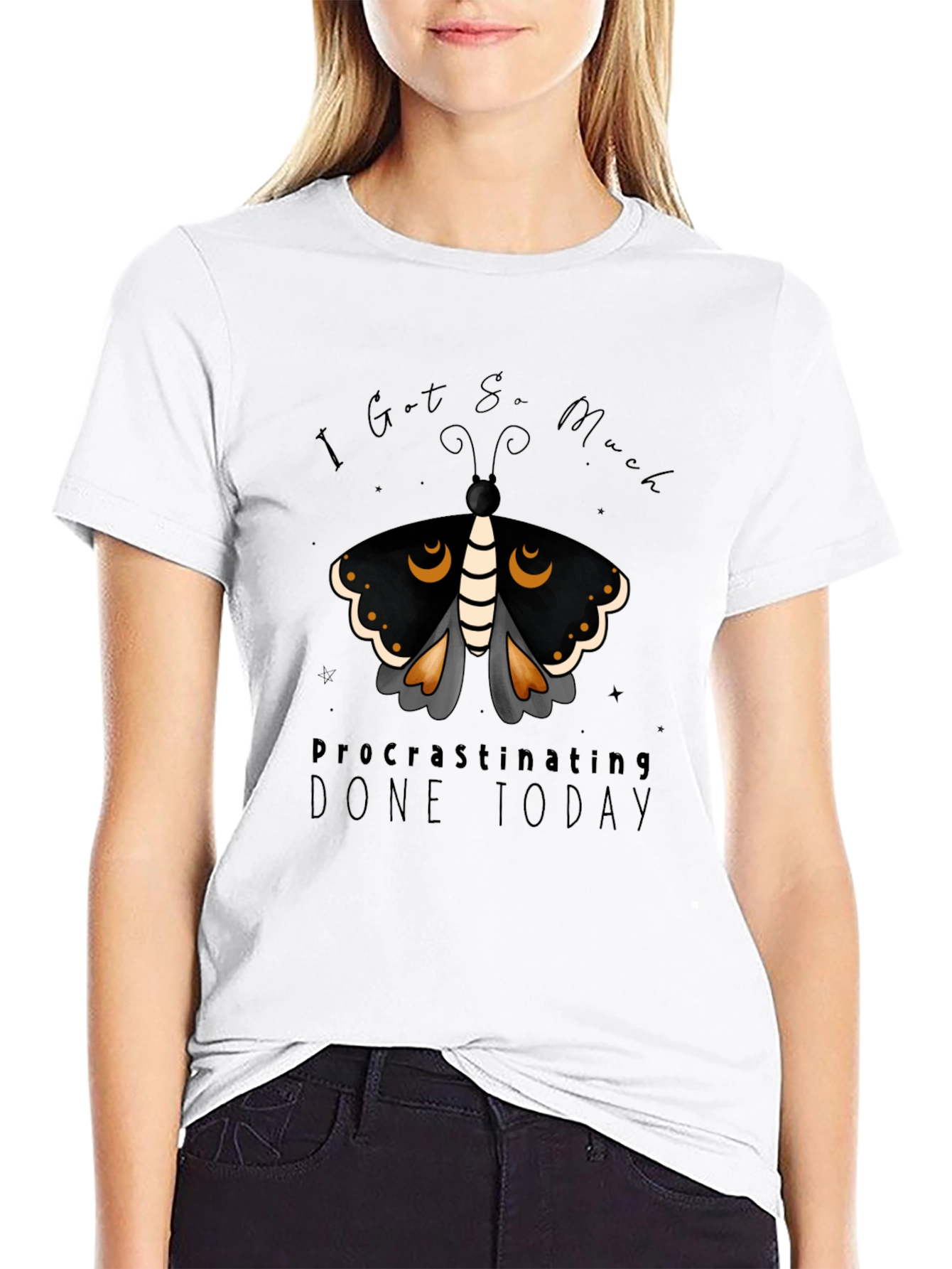 Procrastinating Moth Graphic Tee