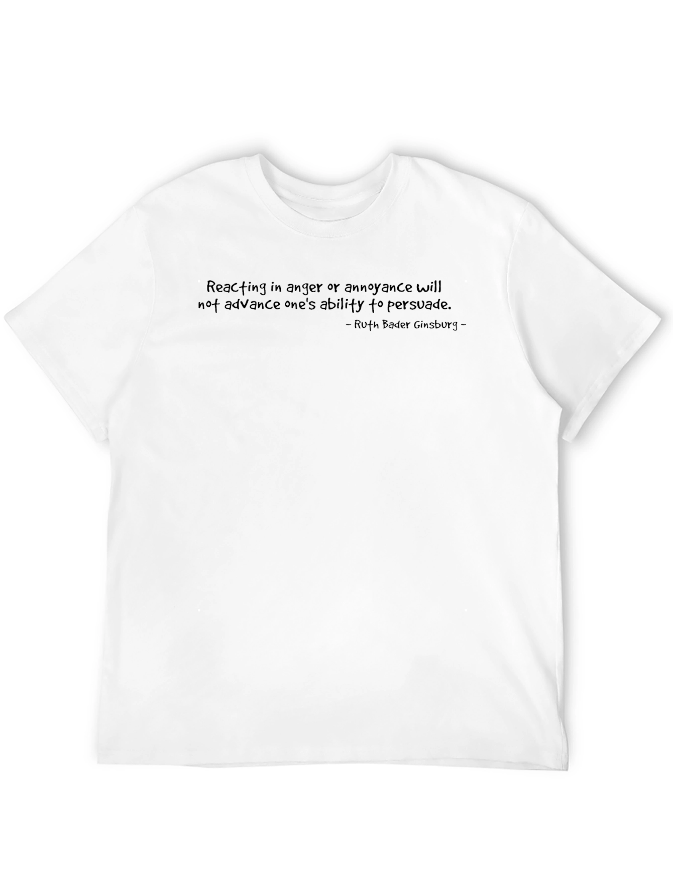 RBG Quote T-Shirt - Reacting in Anger