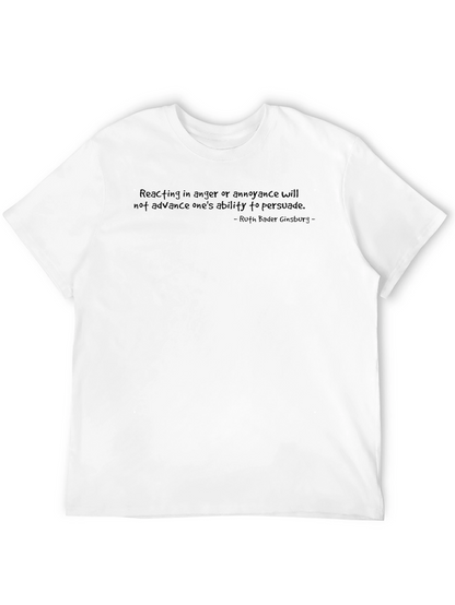 RBG Quote T-Shirt - Reacting in Anger