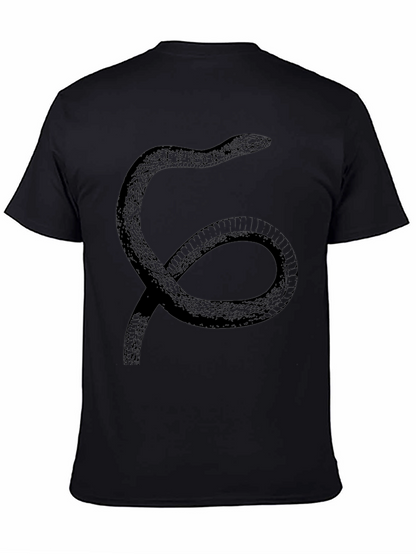 Snake Graphic T-Shirt - Black