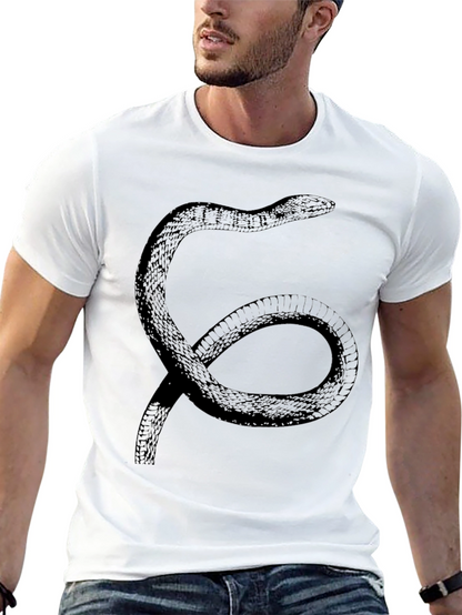 Snake Graphic T-Shirt - Black