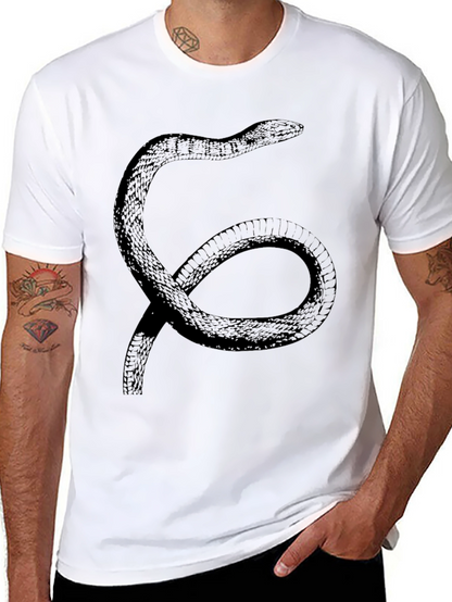 Snake Graphic T-Shirt - Black