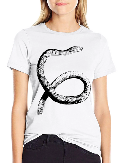 Snake Graphic T-Shirt - Black